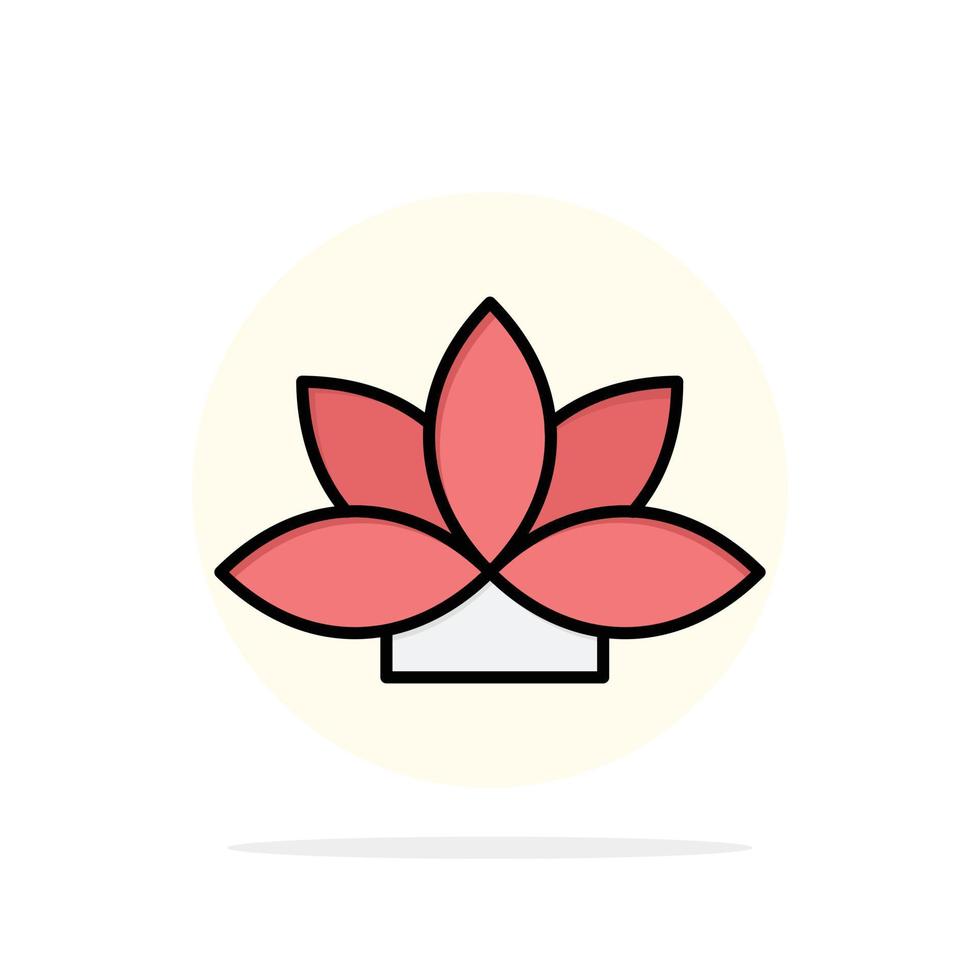 Flower India Lotus Plant Abstract Circle Background Flat color Icon vector