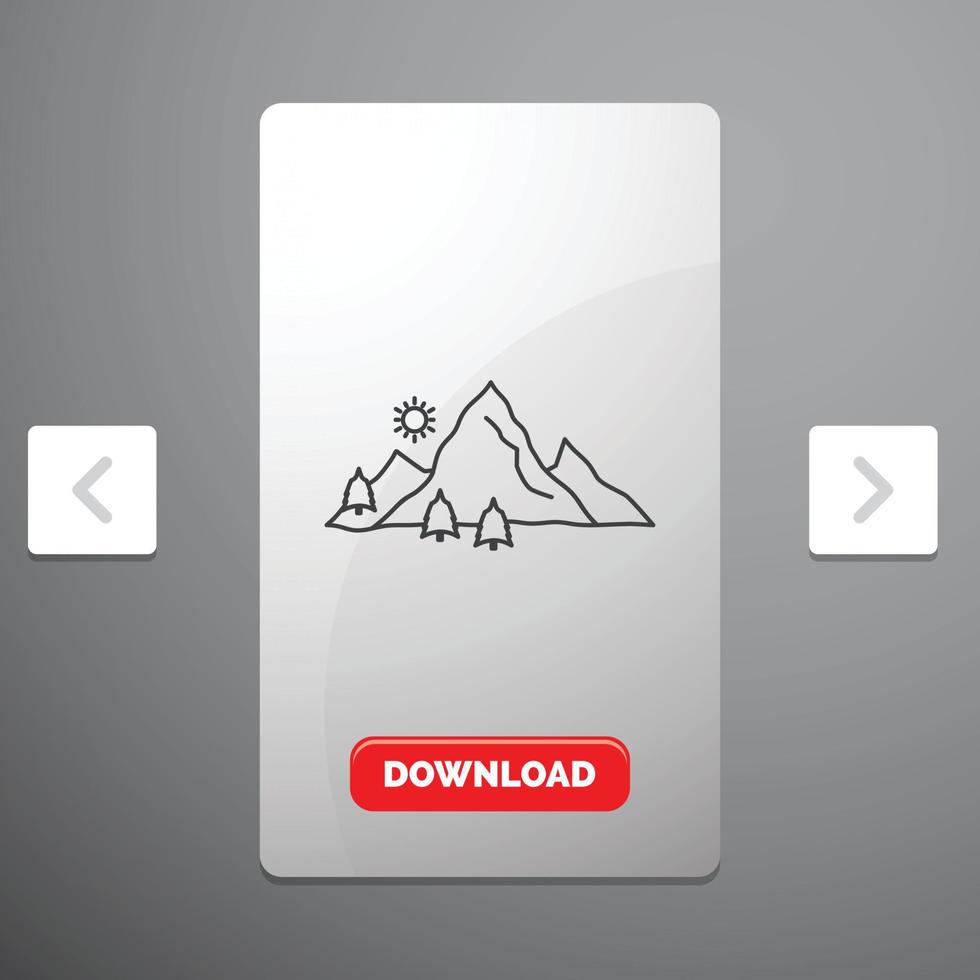 mountain. landscape. hill. nature vector