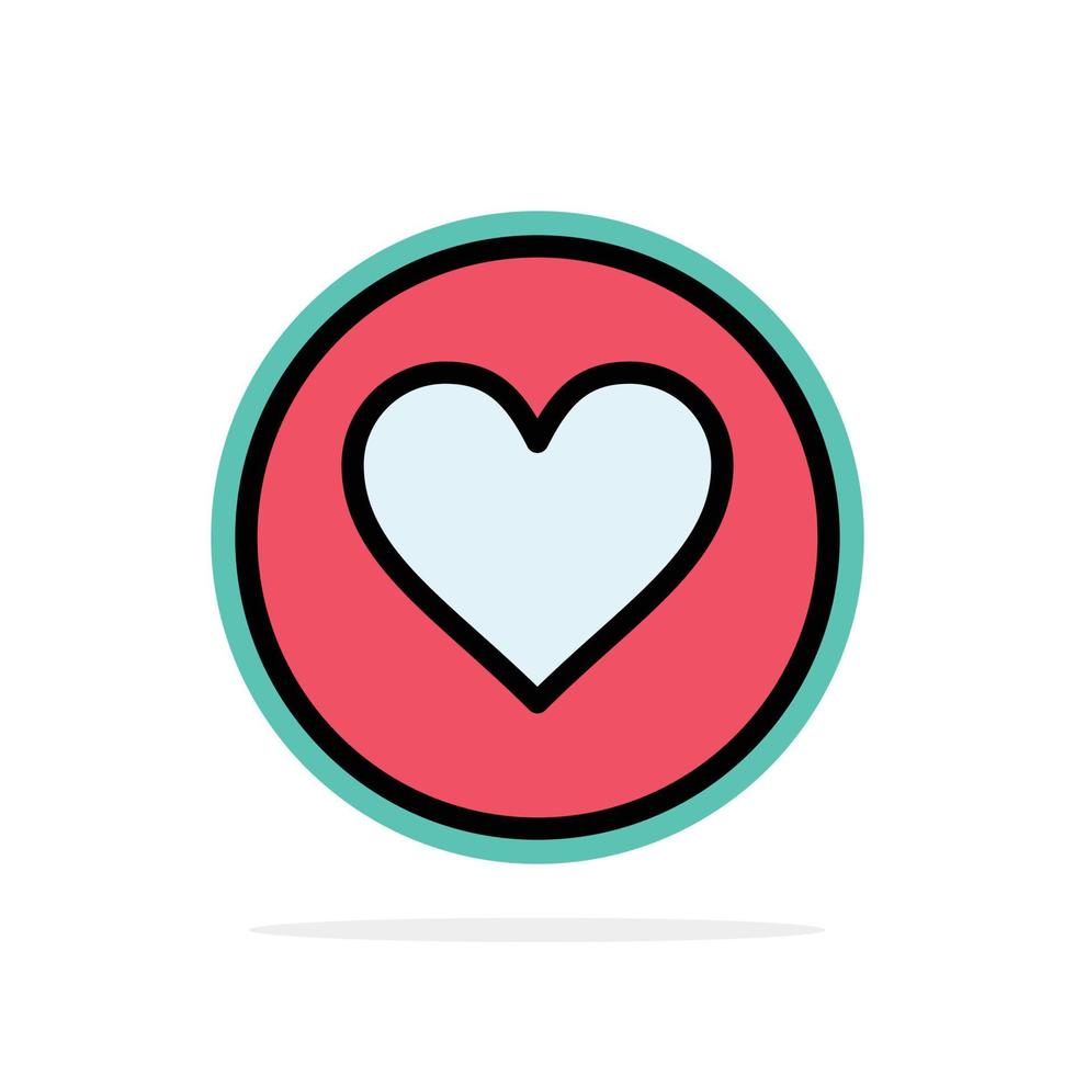 Love Heart Favorite Crack Abstract Circle Background Flat color Icon vector