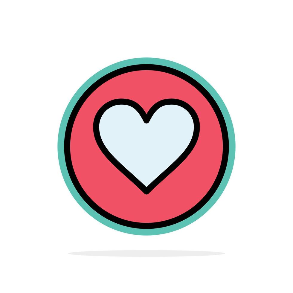 Love Heart Favorite Crack Abstract Circle Background Flat color Icon vector