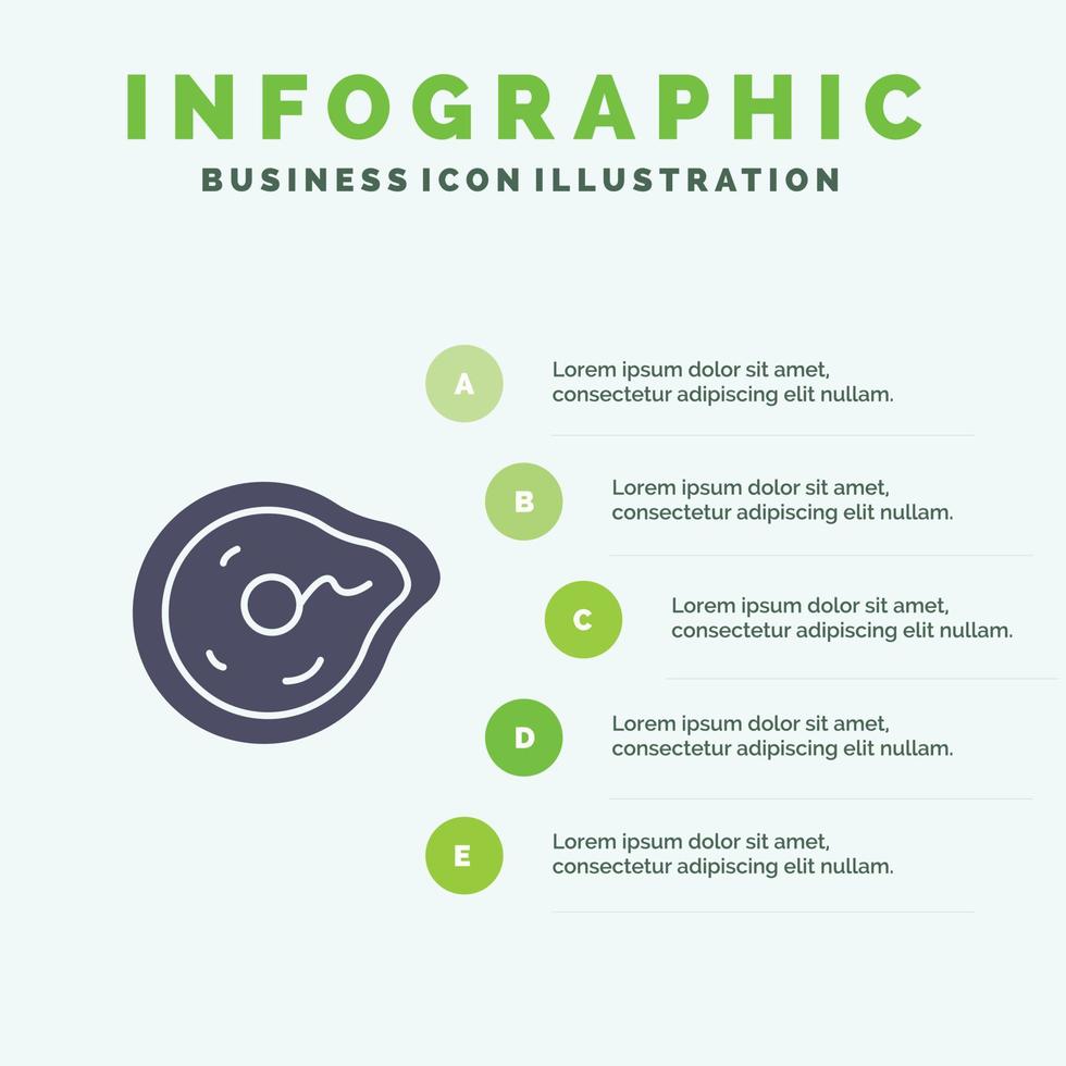 doblar futuro movimiento paradoja física sólido icono infografía 5 pasos presentación antecedentes vector