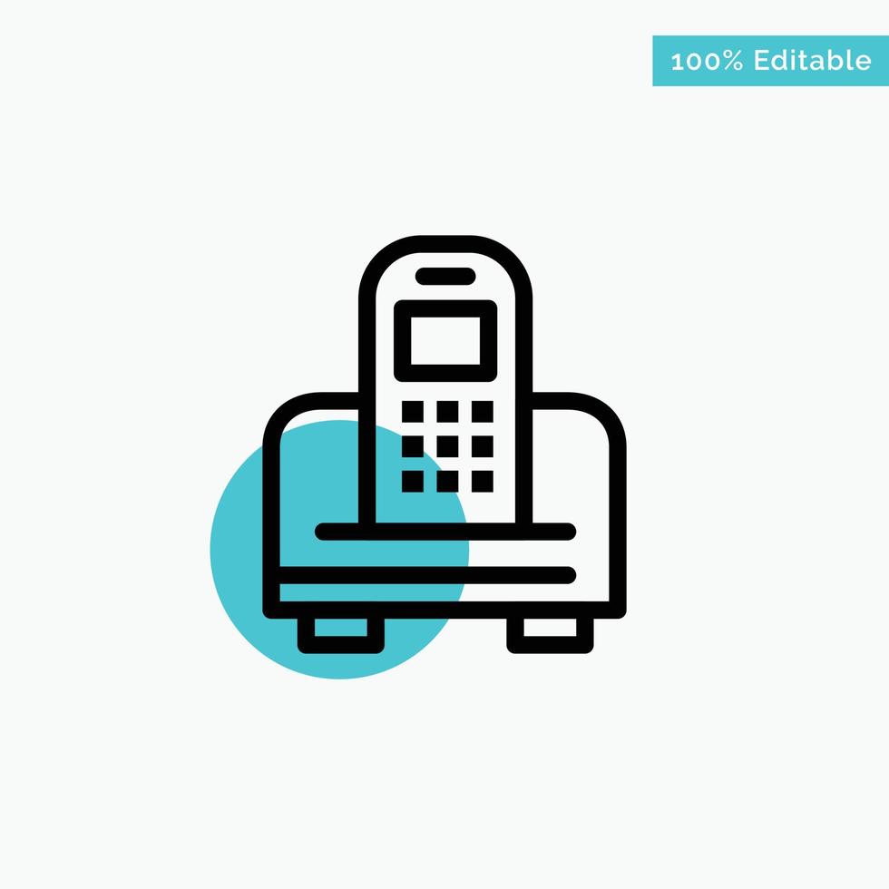 Device Mobile Cell Hardware turquoise highlight circle point Vector icon