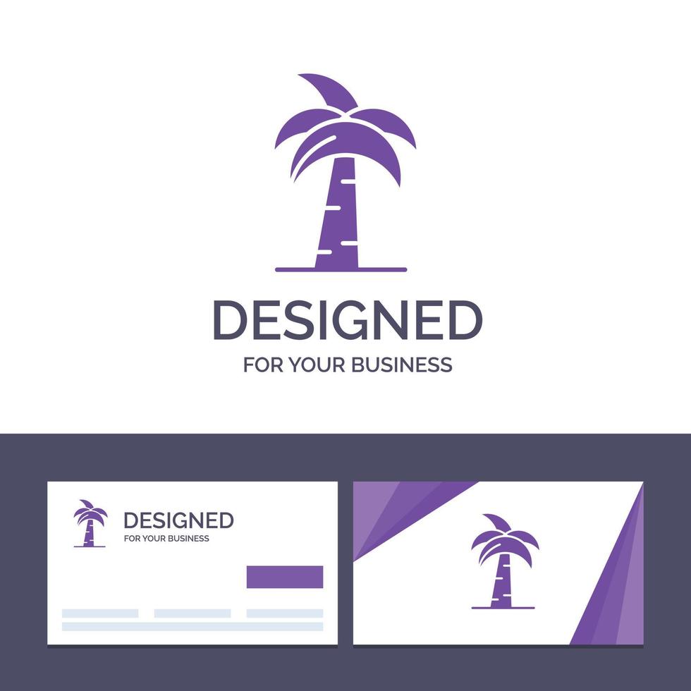 Creative Business Card and Logo template Culture Global India Indian Palm Tree Srilanka Tree Vector