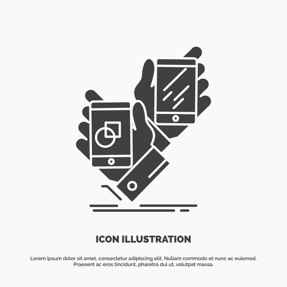 conciencia. marca. paquete. colocación. icono de producto símbolo gris vectorial de glifo para ui y ux. sitio web o aplicación móvil vector