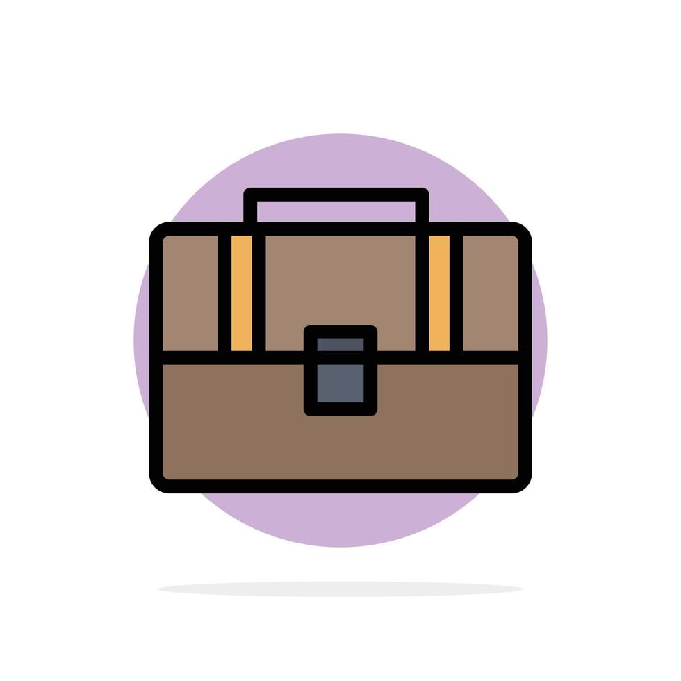 bolsa maleta caso bolso círculo abstracto fondo color plano icono vector