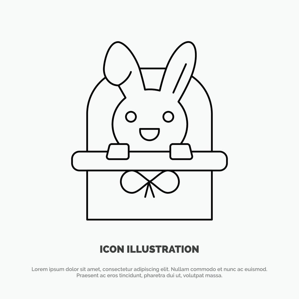 Basket Cart Easter Holiday Line Icon Vector