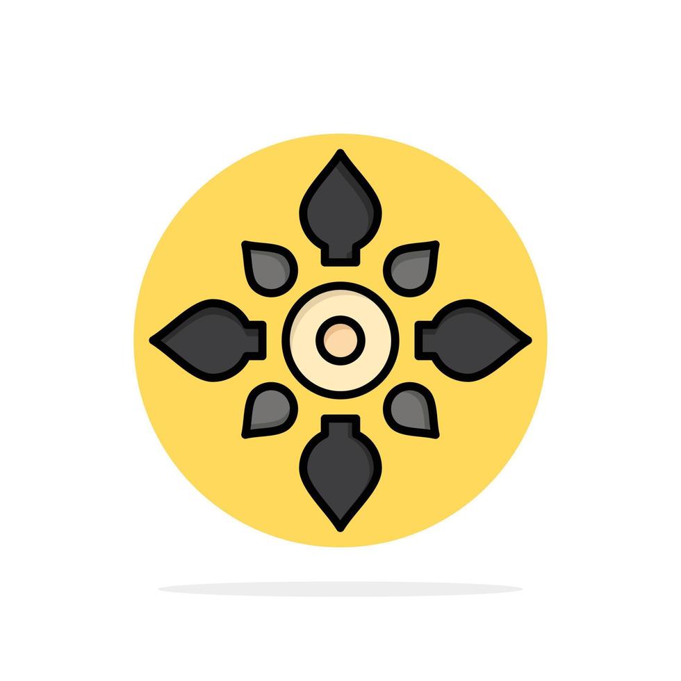 Celebrate Decorate Decoration Diwali Hindu Holi Abstract Circle Background Flat color Icon vector