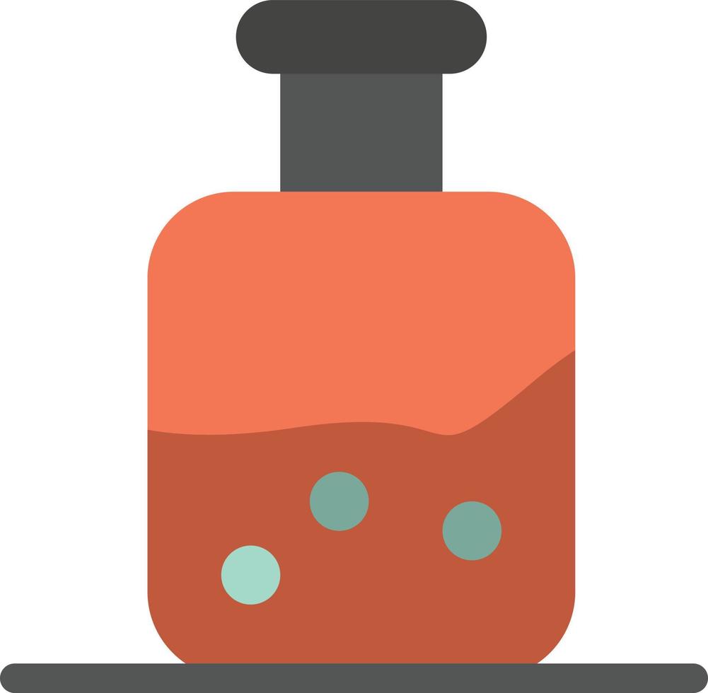 Lab Test Science Bottle  Flat Color Icon Vector icon banner Template