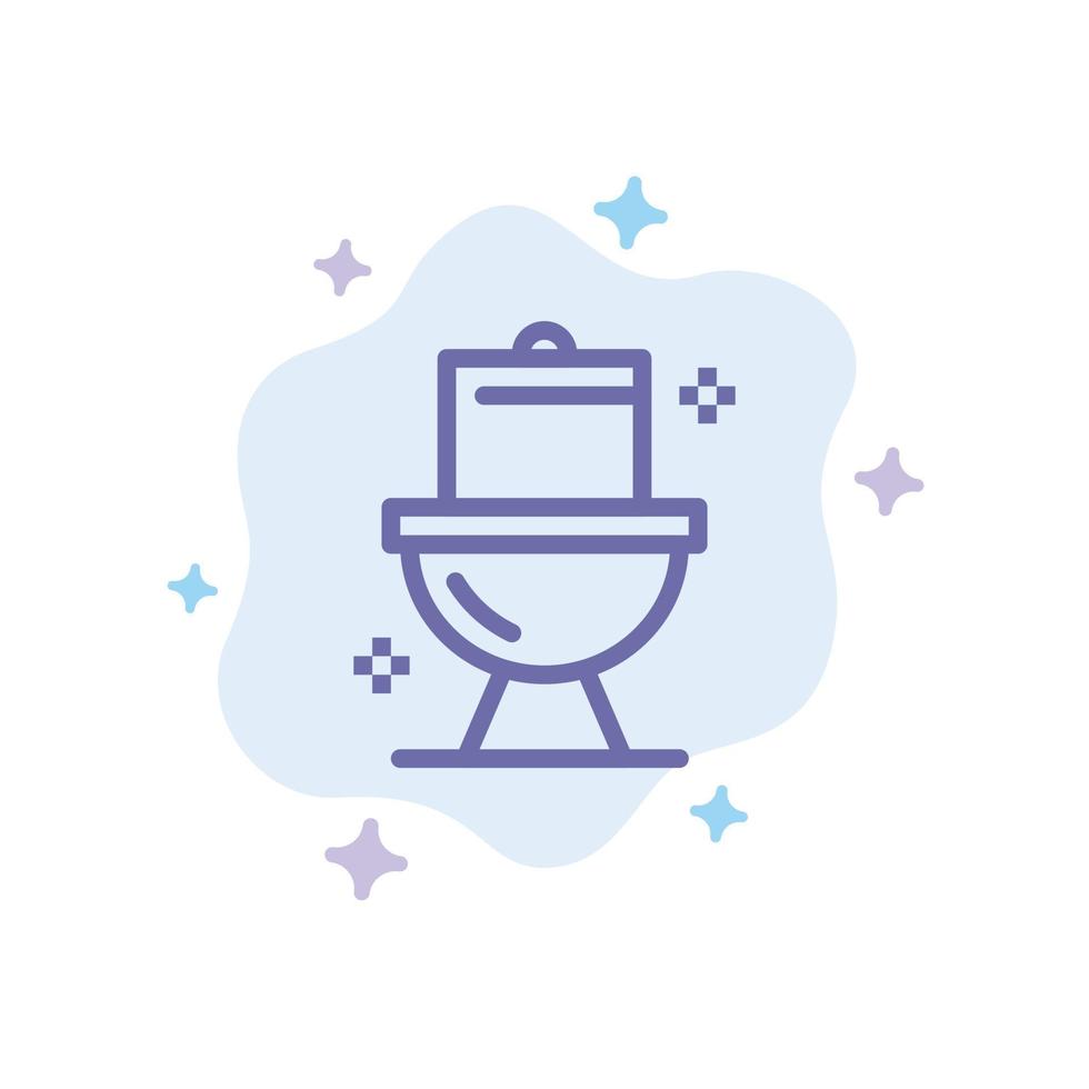 Bathroom Cleaning Toilet Washroom Blue Icon on Abstract Cloud Background vector