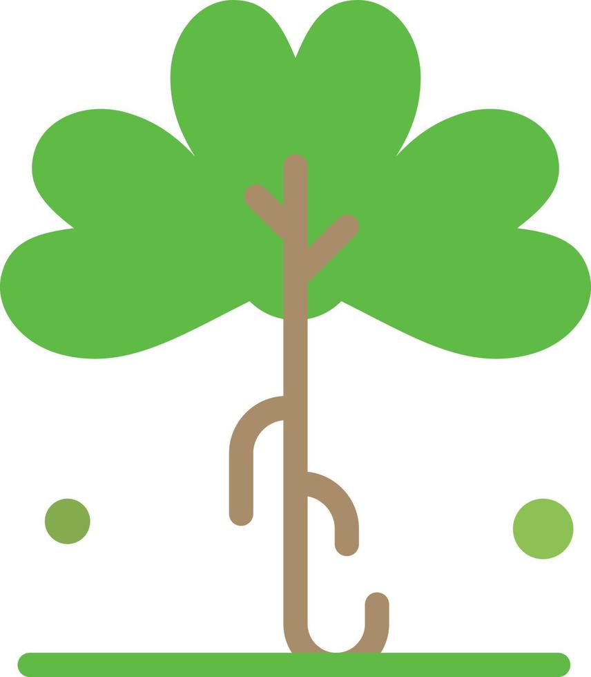 trébol verde irlanda planta irlandesa color plano icono vector icono plantilla de banner