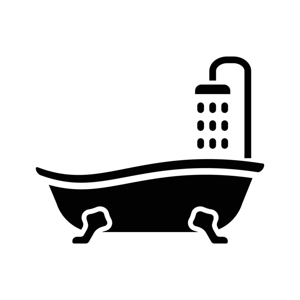 plantilla de diseño de vector de icono de bañera