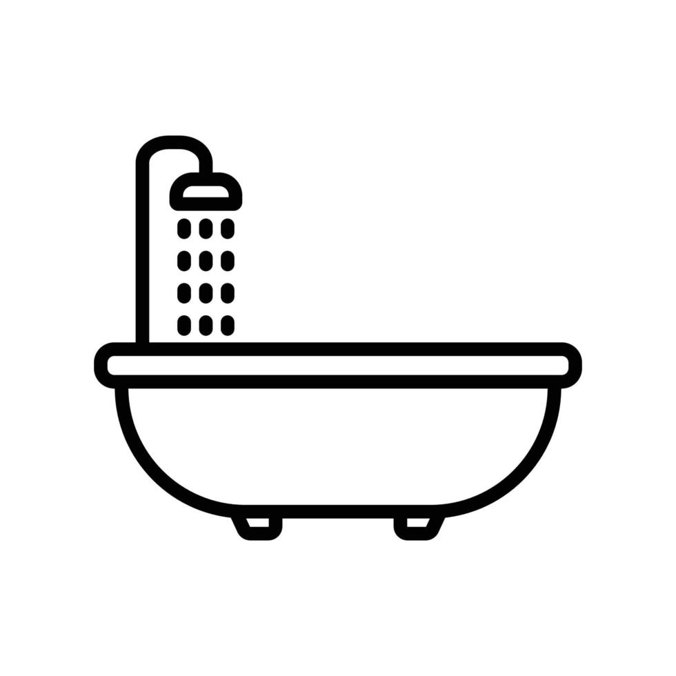 plantilla de diseño de vector de icono de bañera
