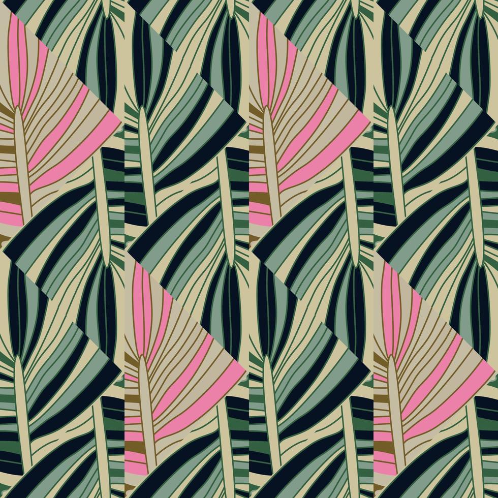 Abstract lines geometric ornament seamless pattern. Wave mosaic geometric endless wallpaper. vector