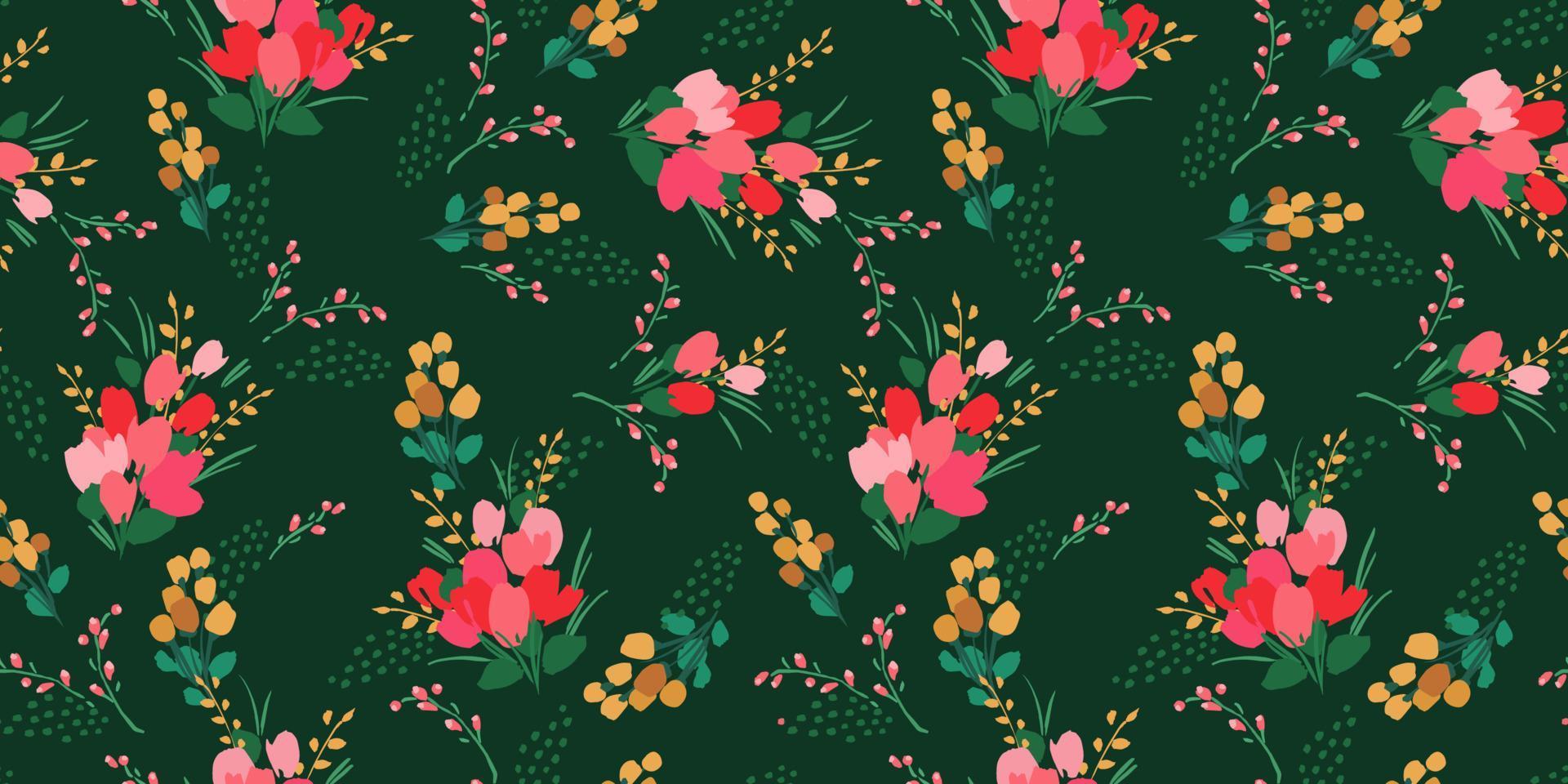 Floral seamless pattern. Vector design for paper, cover, fabric, interior decor and other use