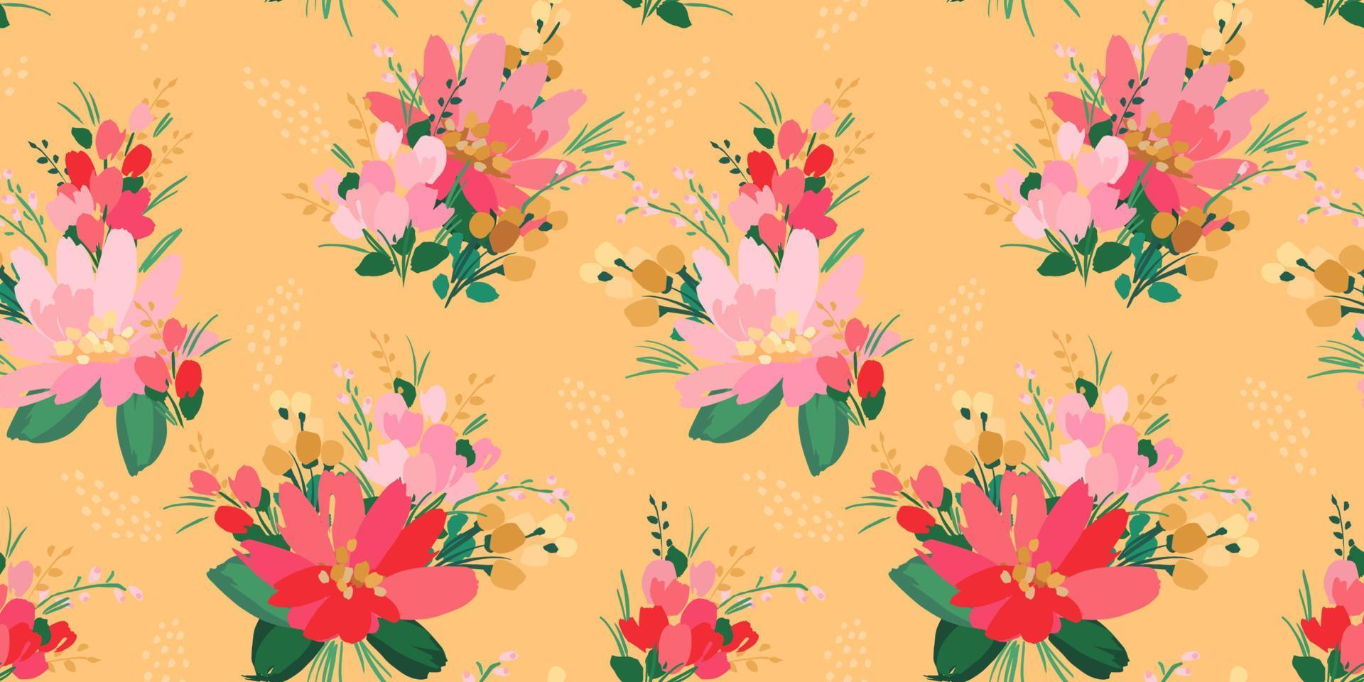 patrón floral sin fisuras. diseño vectorial para papel, cubierta, tela, decoración de interiores y otros usos vector