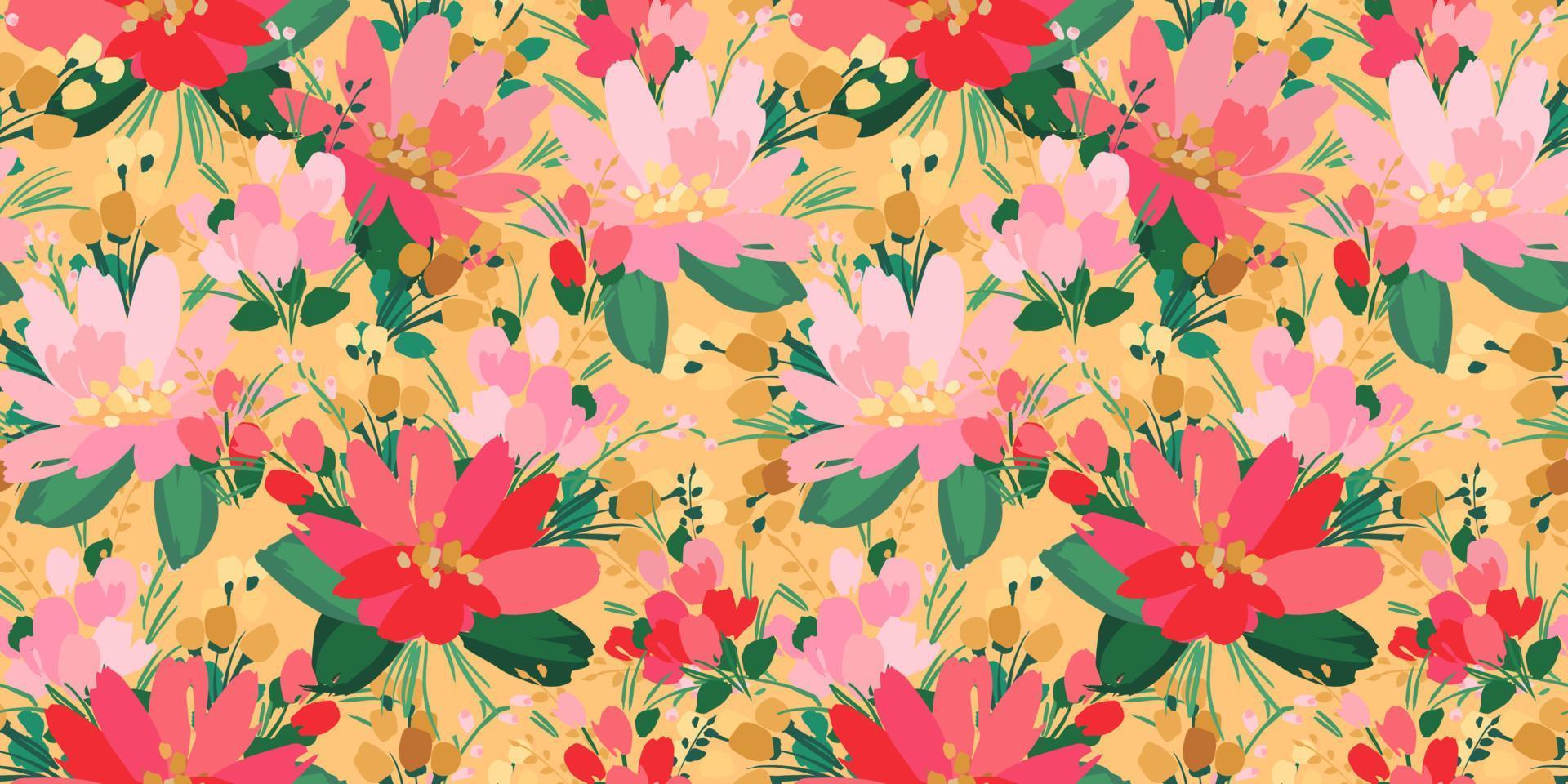 Floral seamless pattern. Vector design for paper, cover, fabric, interior decor and other use