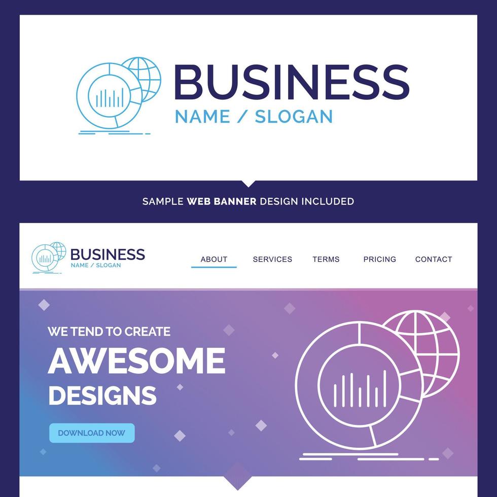 Beautiful Business Concept Brand Name Big vector