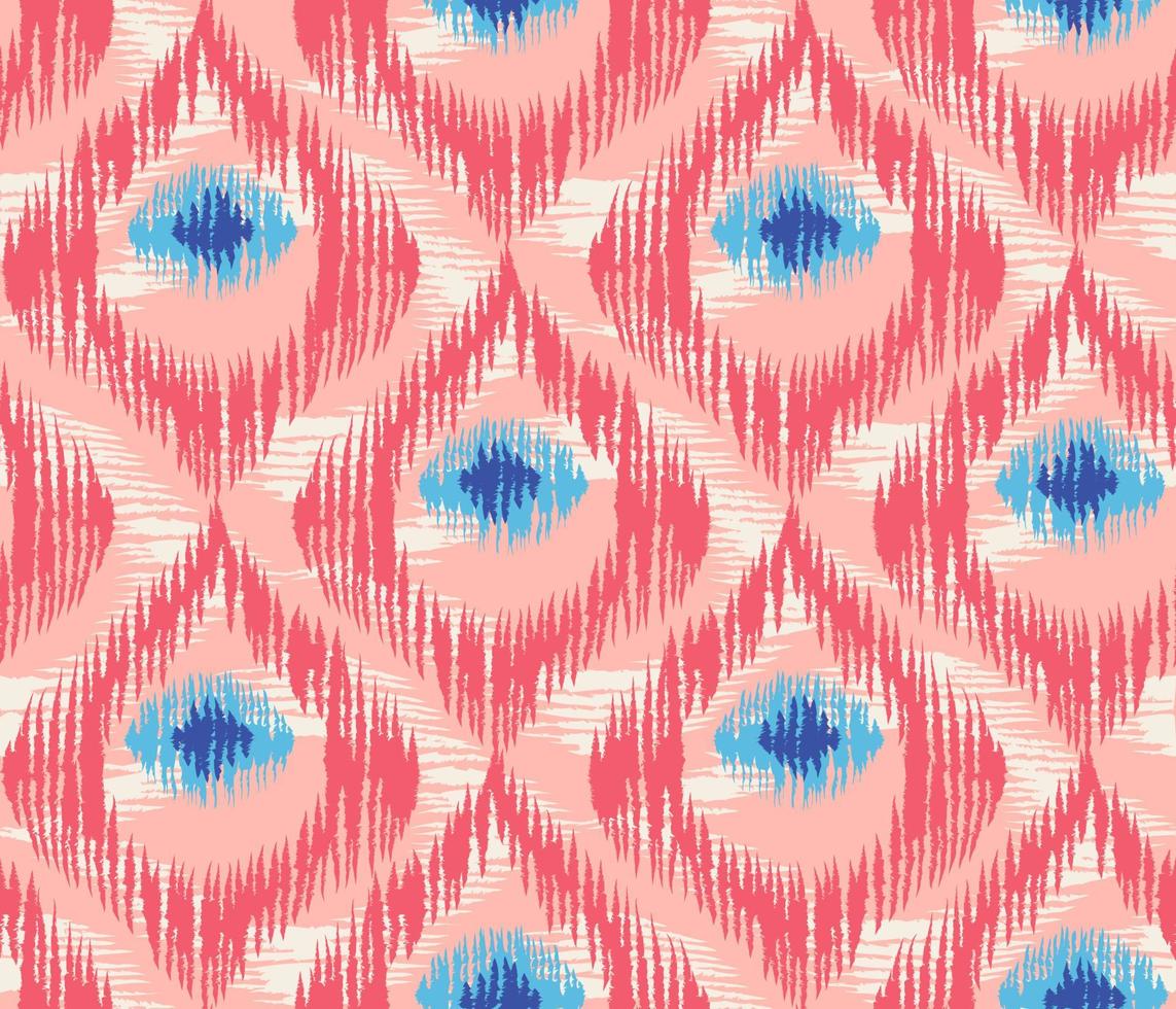 Vector seamless pattern in ikat style