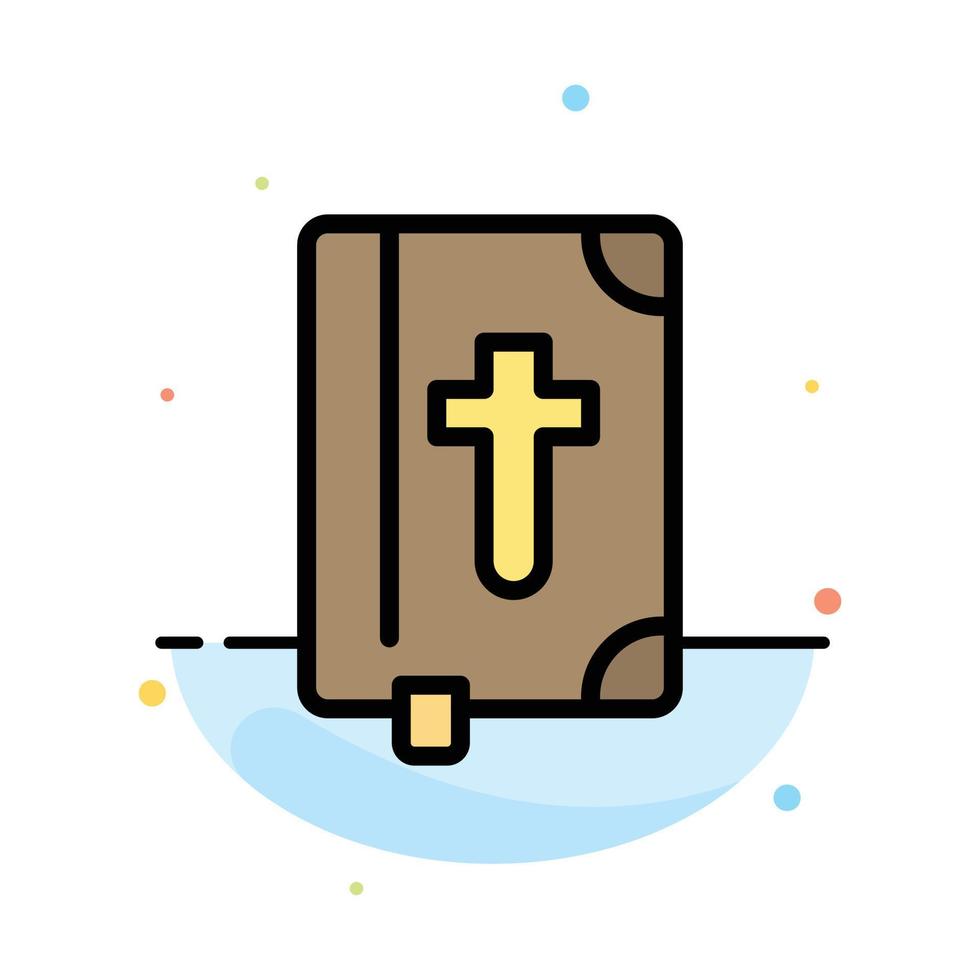 Book Bible Easter Holiday Abstract Flat Color Icon Template vector