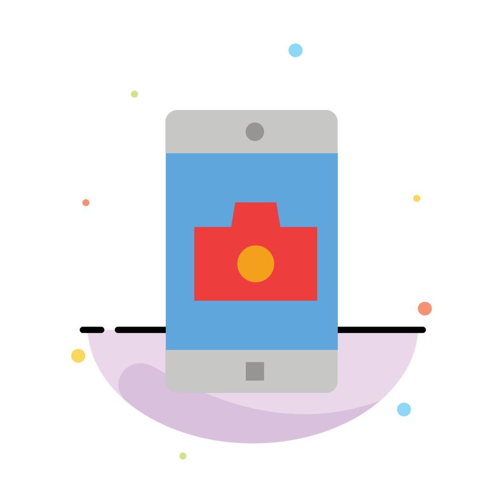 Application Mobile Mobile Application Camera Abstract Flat Color Icon Template vector