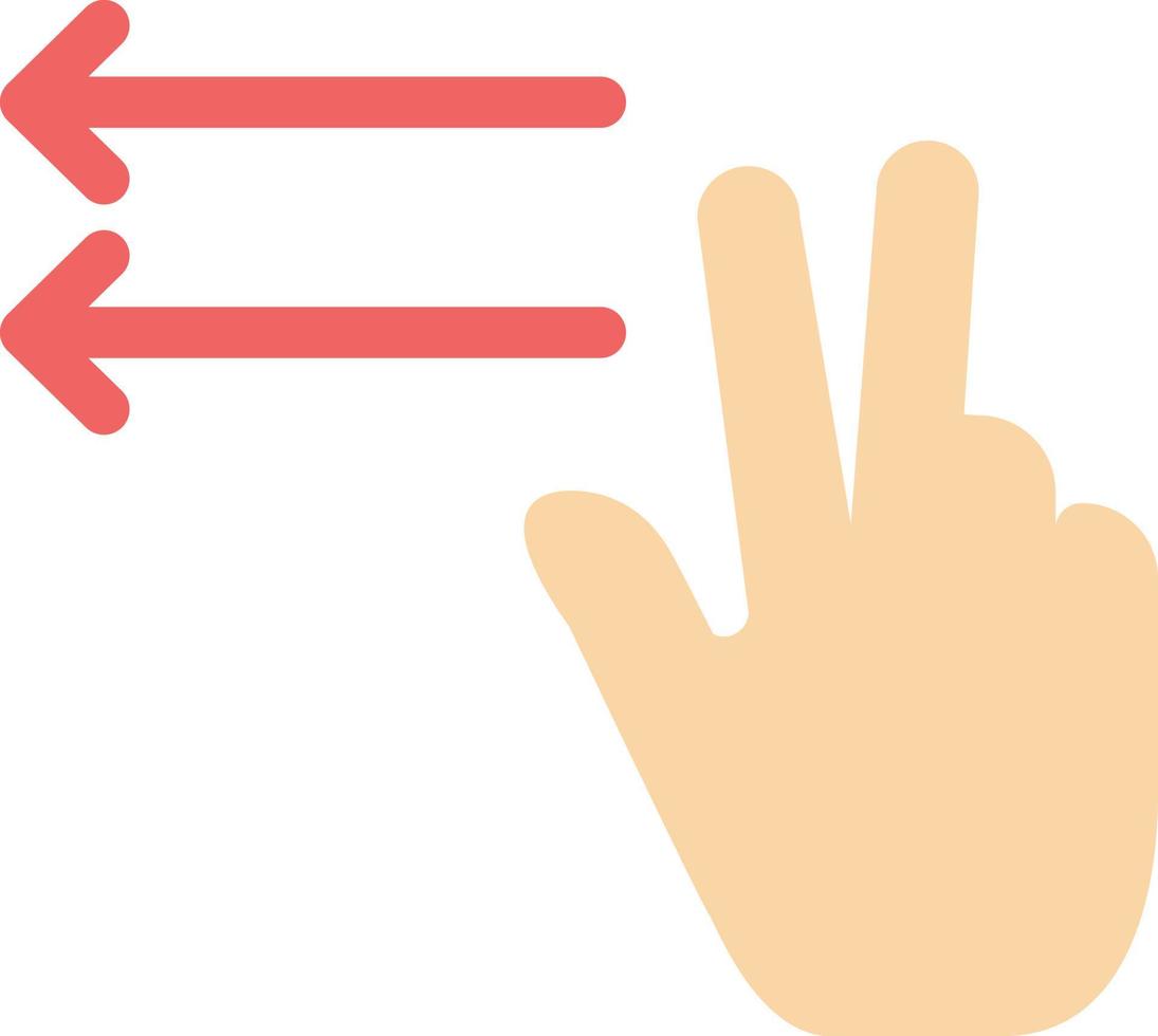 Fingers Gesture Lefts  Flat Color Icon Vector icon banner Template