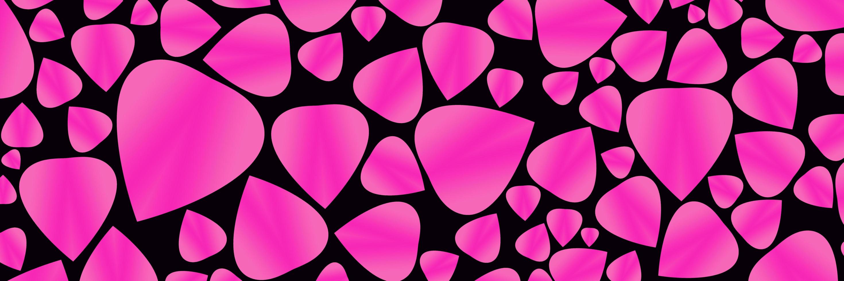 pink heart banner background with pattern colorful. photo