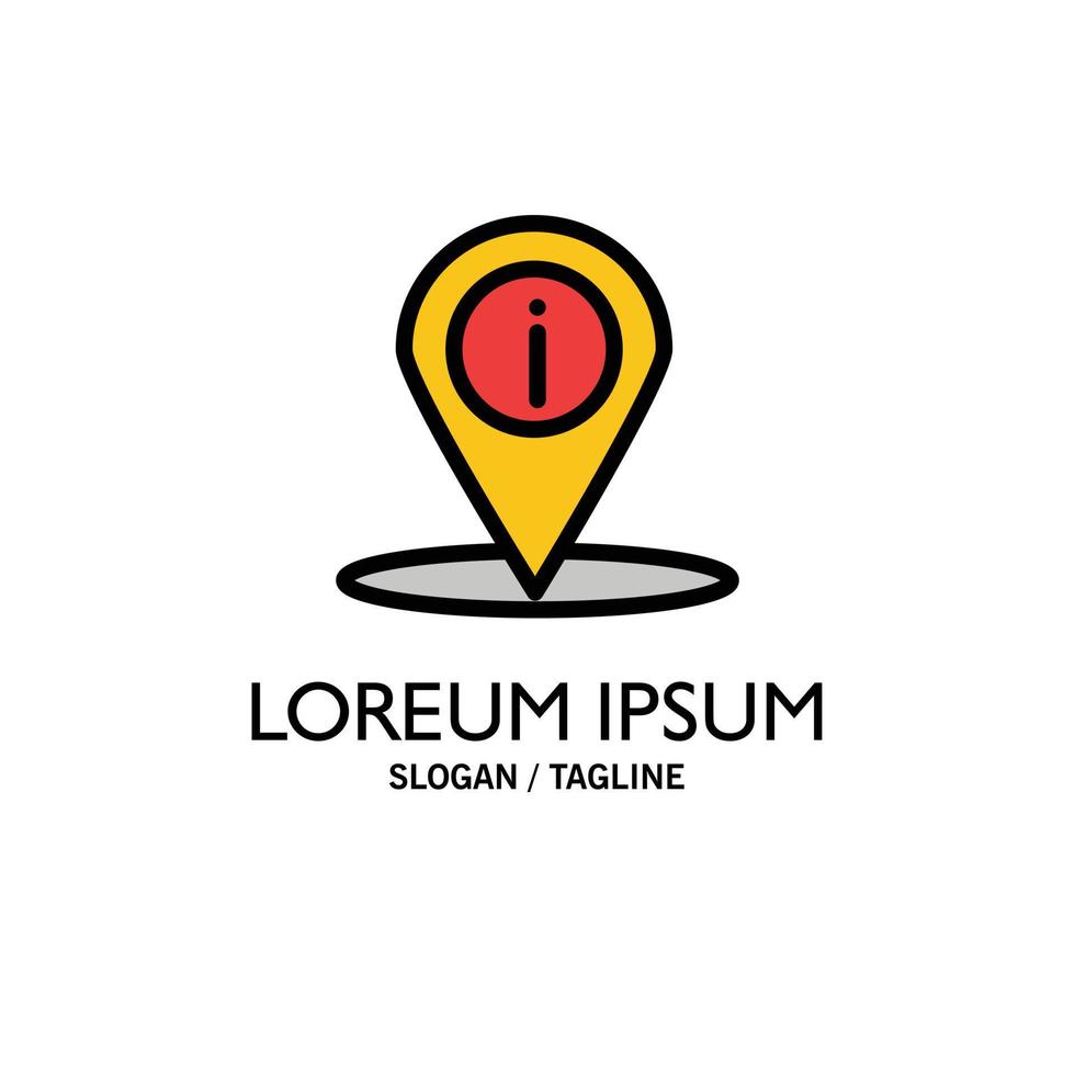 Location Navigation Place info Business Logo Template Flat Color vector