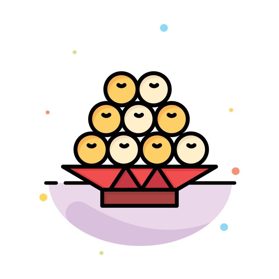 Food Fruit China Chinese Abstract Flat Color Icon Template vector