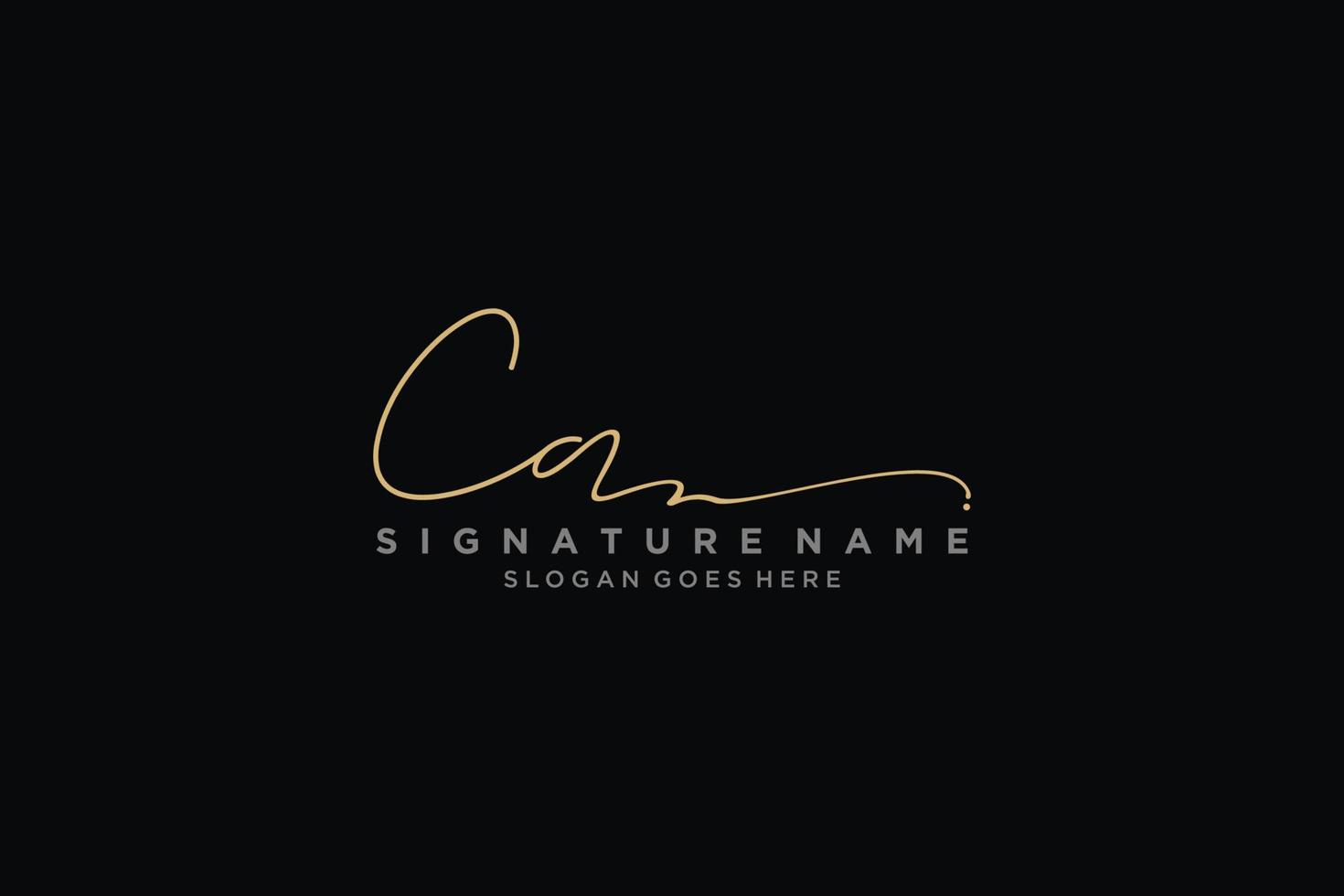 Initial CA Letter Signature Logo Template elegant design logo Sign Symbol template vector icon