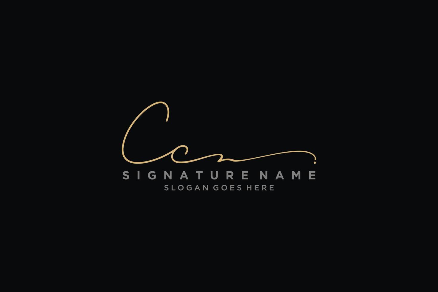 Initial CC Letter Signature Logo Template elegant design logo Sign Symbol template vector icon