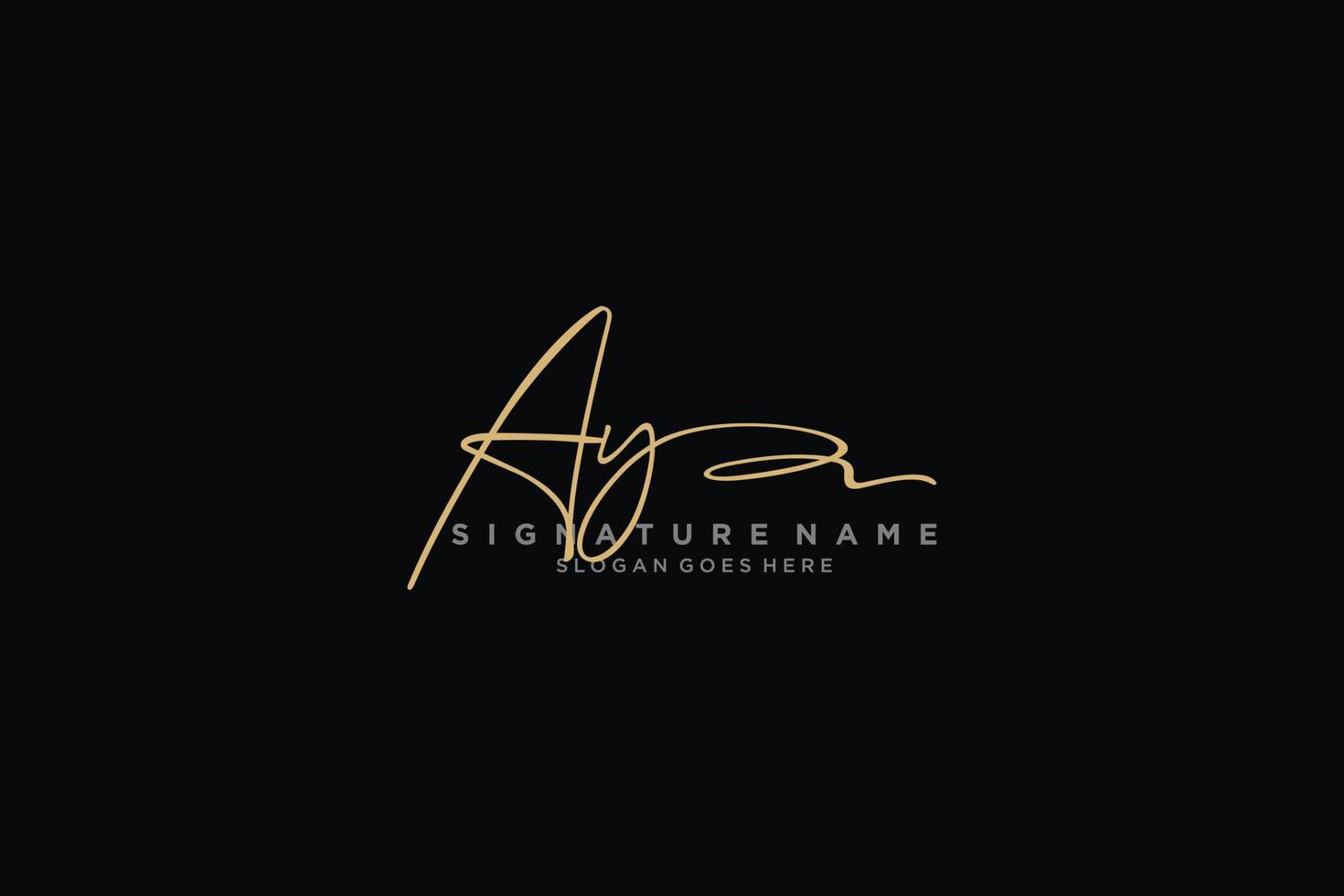 Initial AY Letter Signature Logo Template elegant design logo Sign