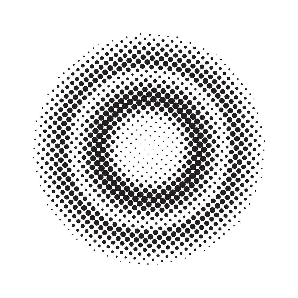 Abstract grunge halftone circle design vector