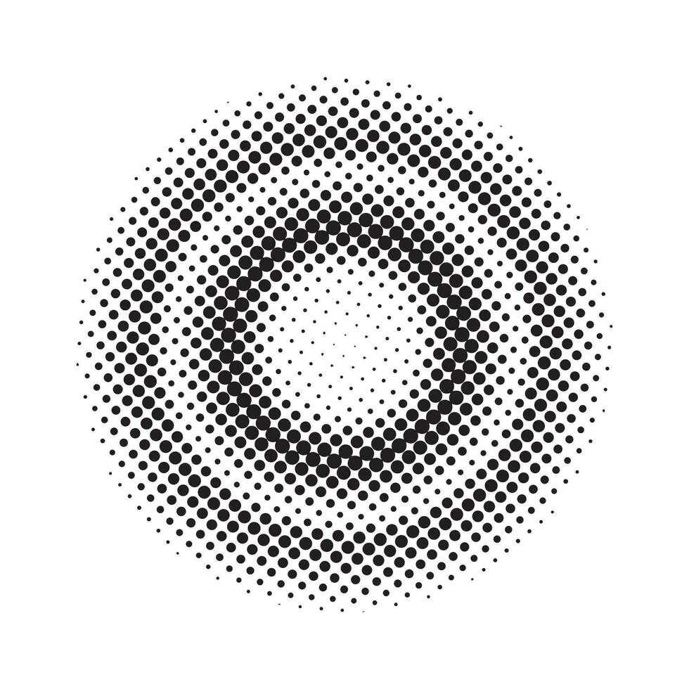 Abstract grunge halftone circle design vector