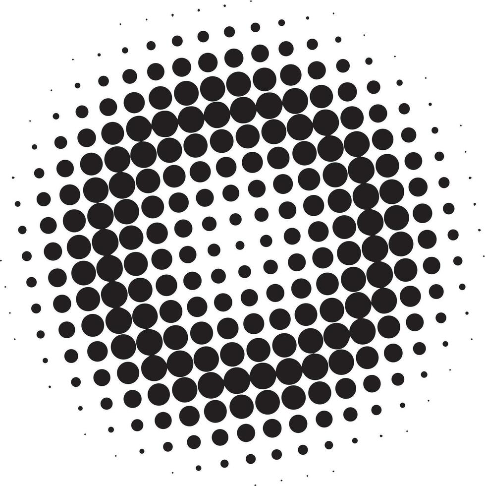 Halftone dot pattern shape vector