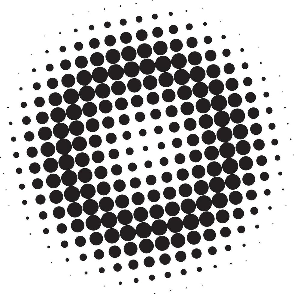 Halftone dot pattern shape vector