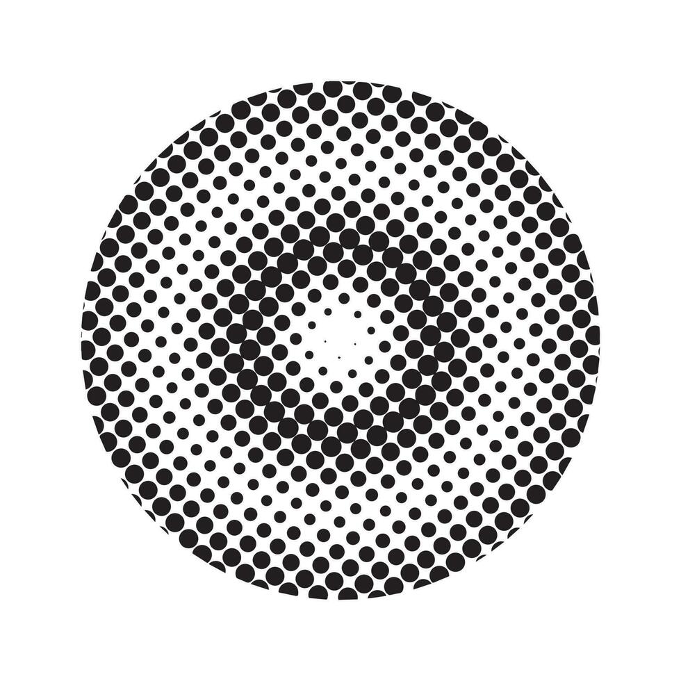 Halftone circular dotted frame vector