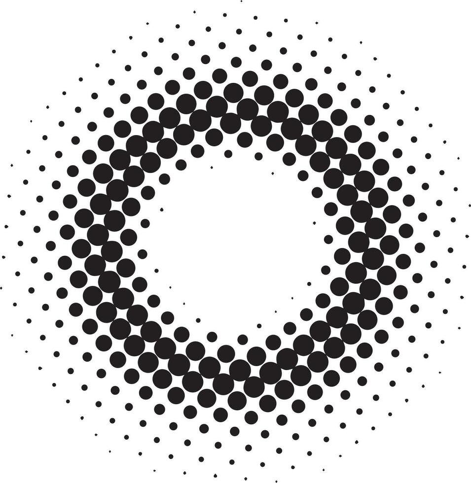 Halftone circular pattern and vector dots vector
