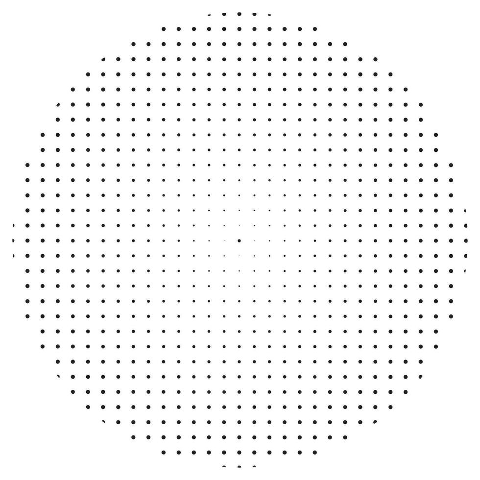 Abstract black halftone circle vector