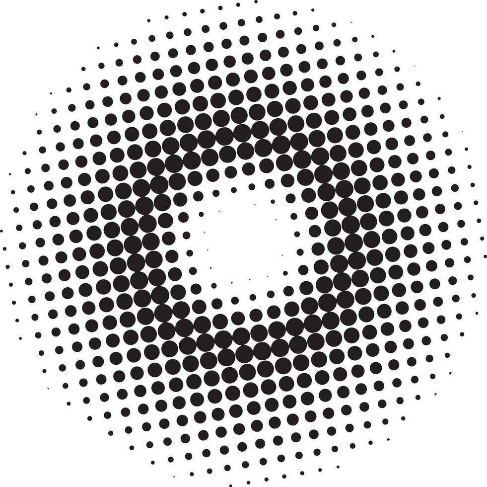 Halftone dot pattern shape vector