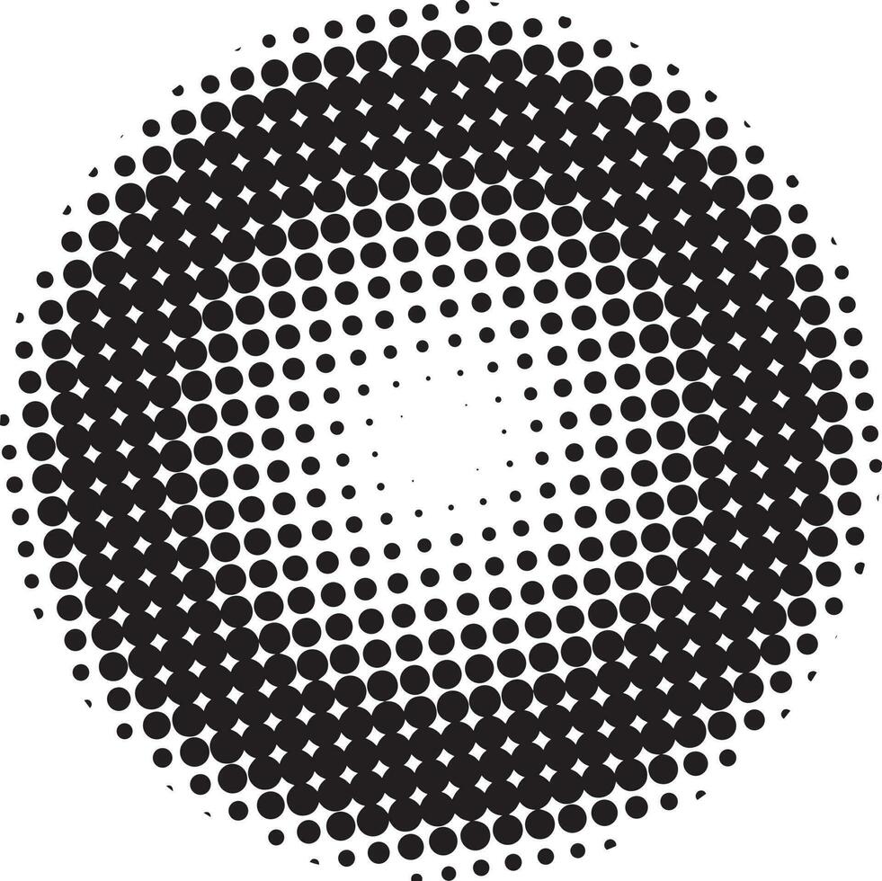 Geometric dotted circle halftone shape vector