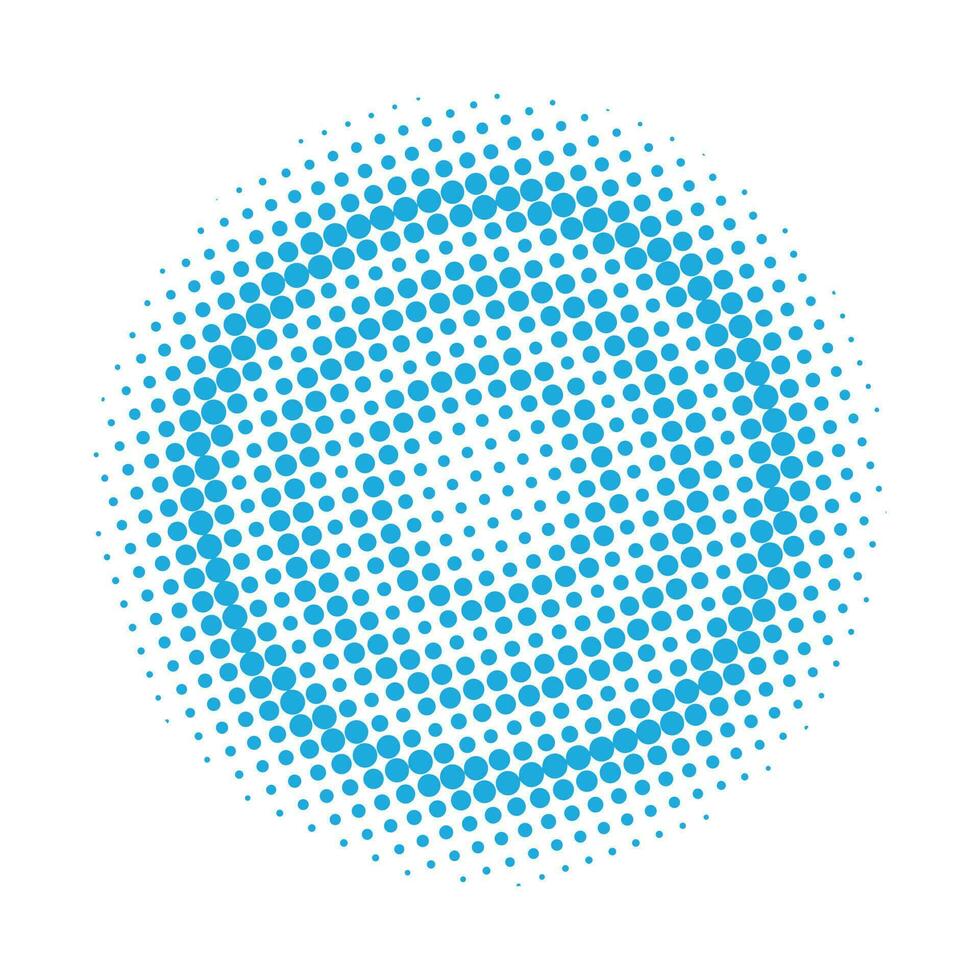 Abstract halftone circle vector
