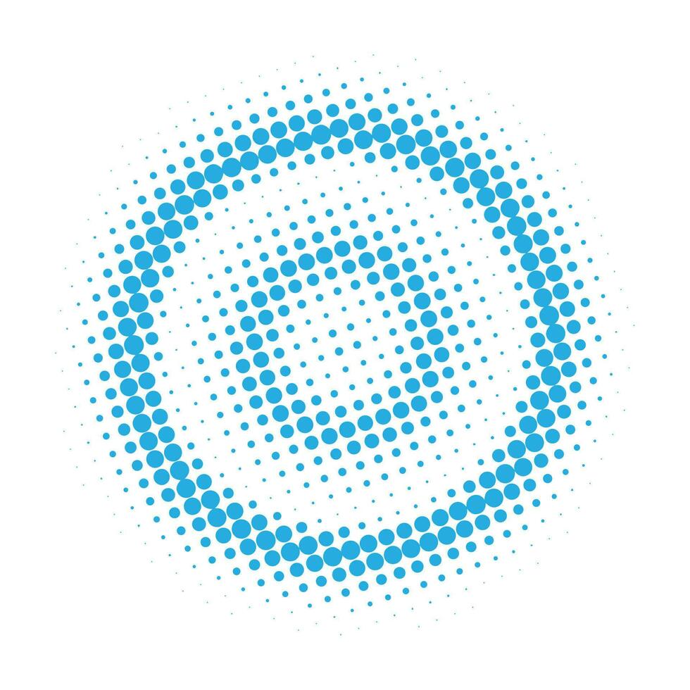 Circle halftone pattern vector