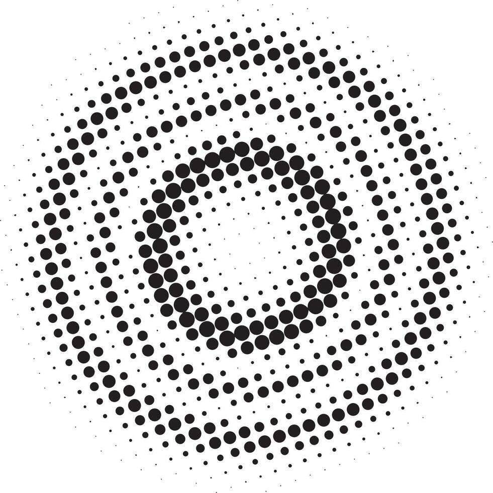 Halftone circular background vector