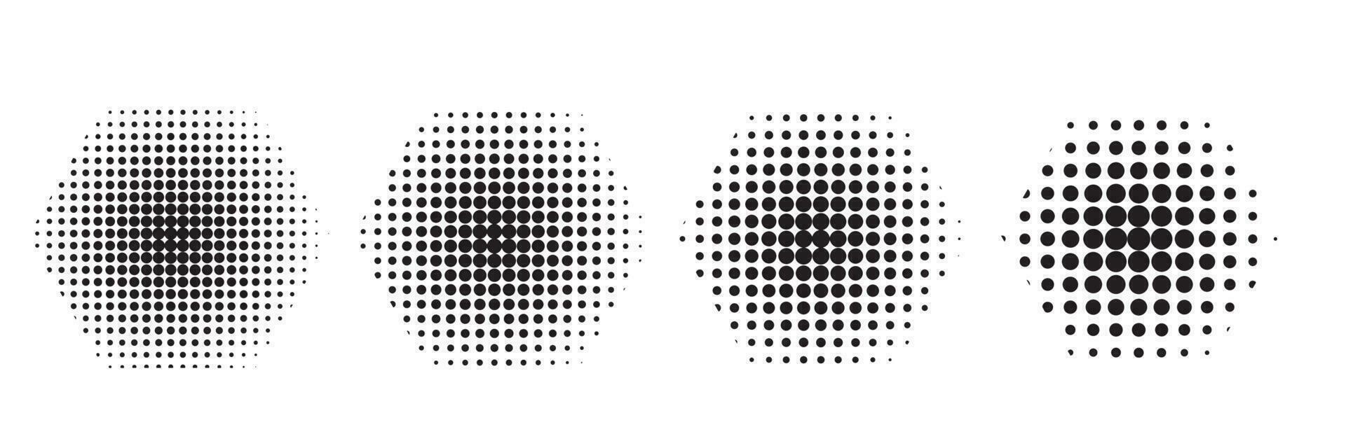 Halftone dot pattern texture background collection vector
