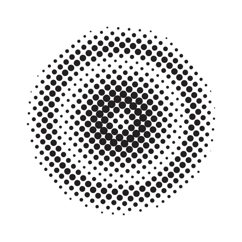 Halftone circular dotted frame vector