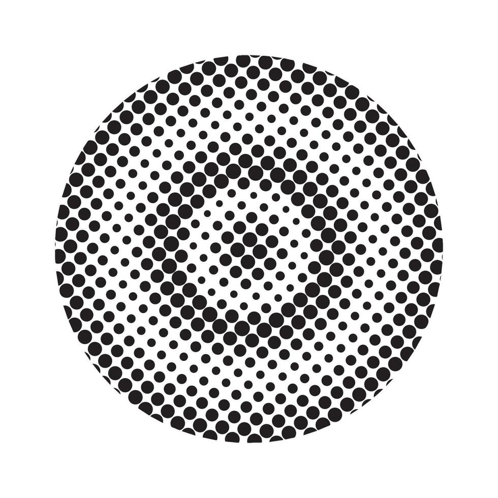forma de vector punteado circular de semitono