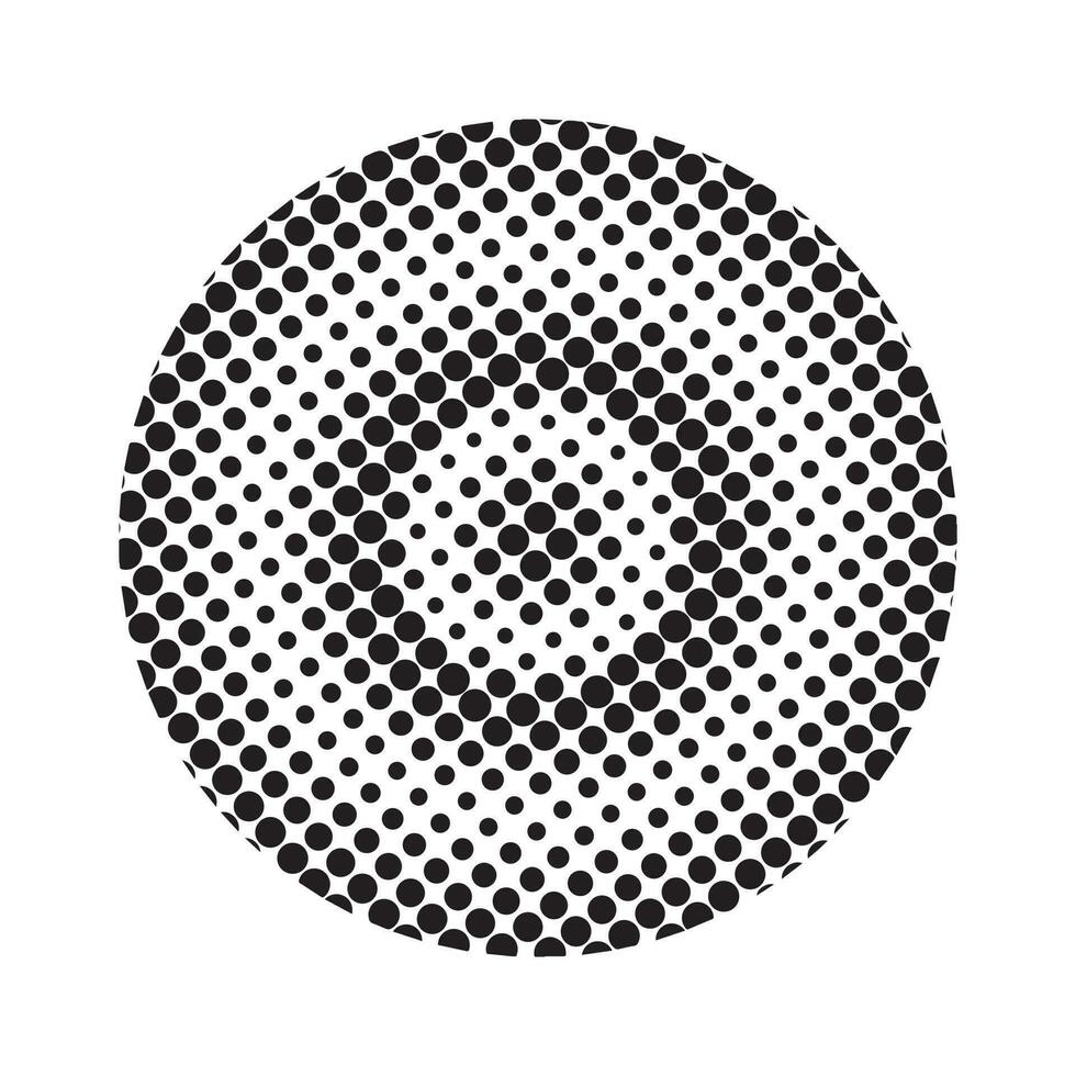 Halftone circular dotted vector shape