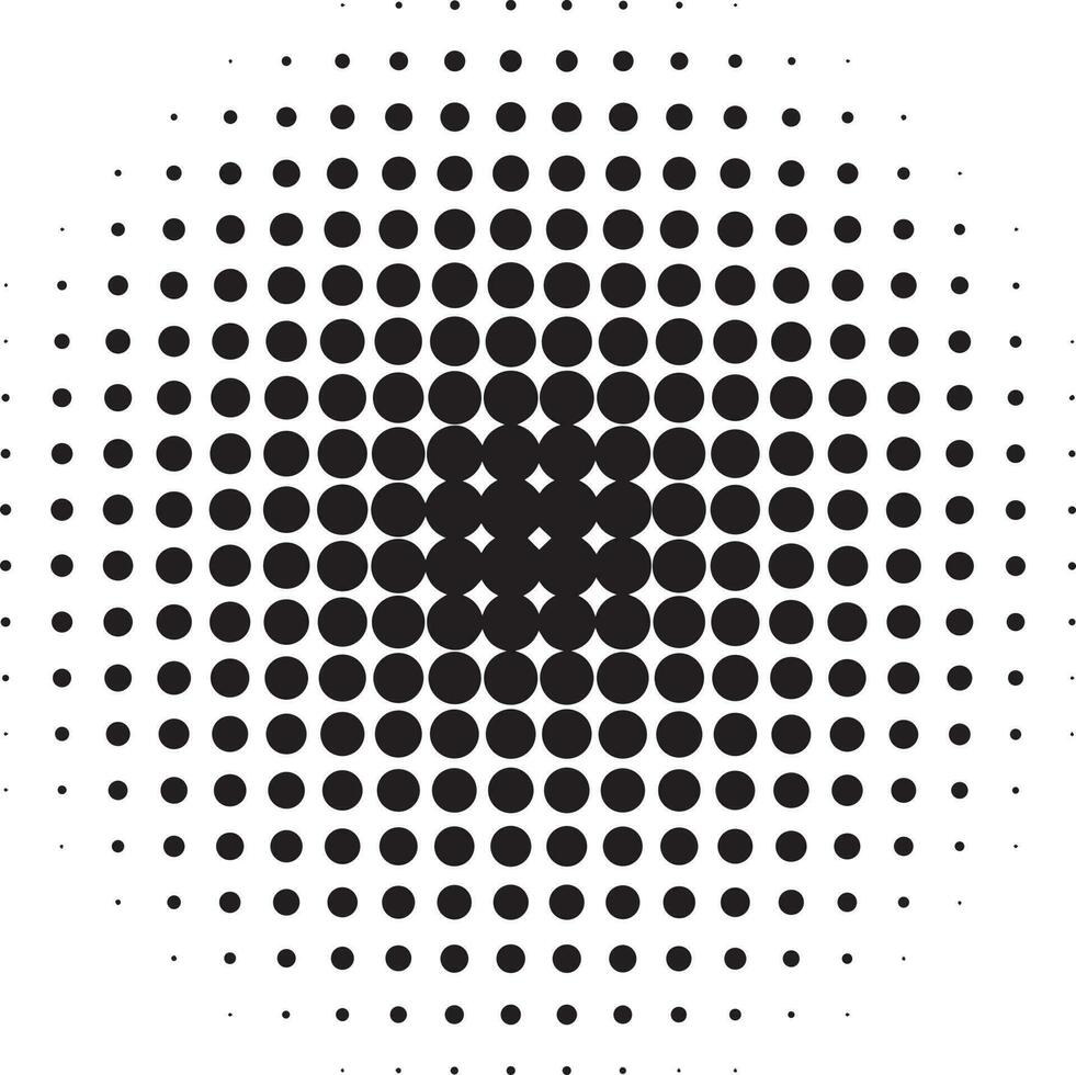 Geometric dotted circle halftone shape vector