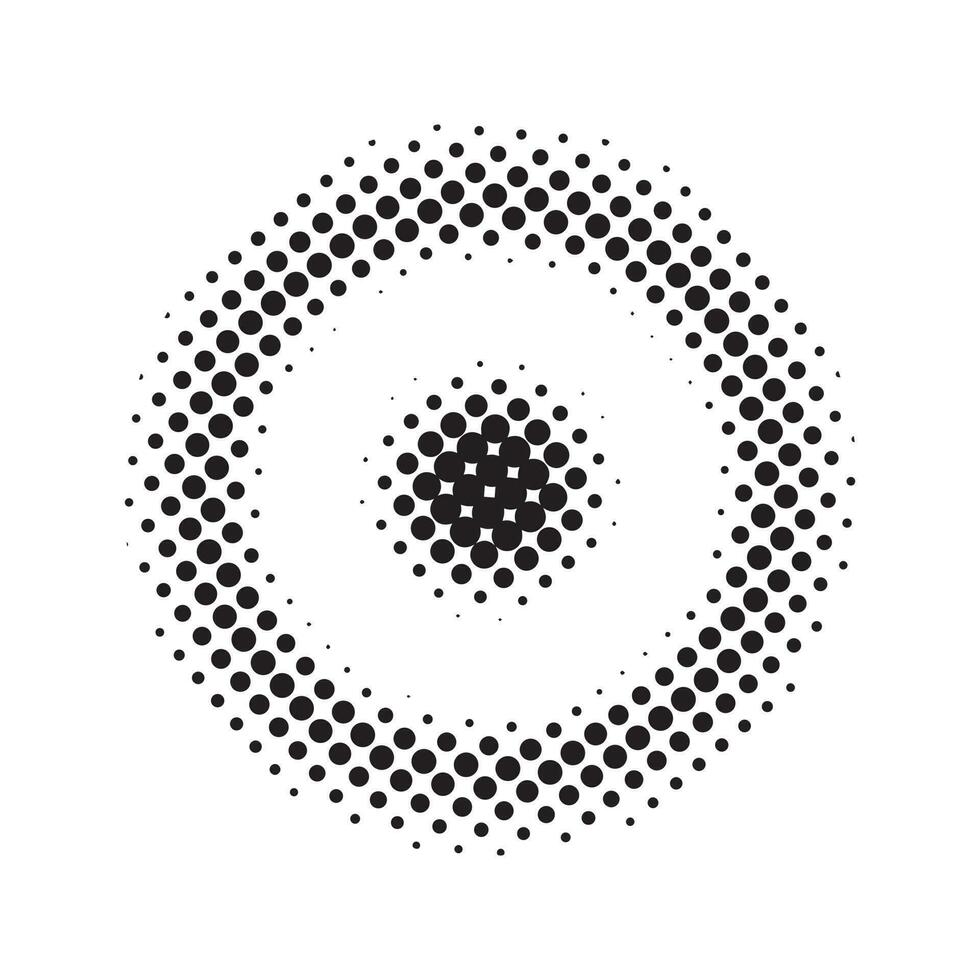 Halftone dot pattern shape vector