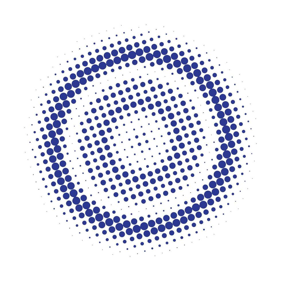 Circle halftone pattern vector